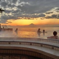 enoshima island spa view of Mt Fuji